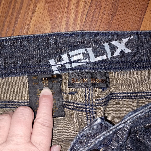 Helix slim boot cut men's jeans size 36x32 - Picture 3 of 6